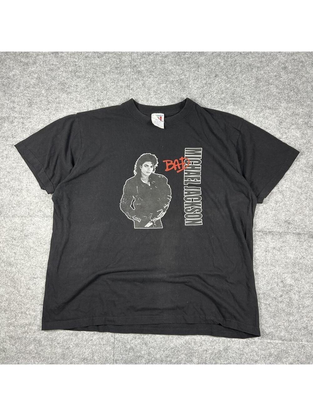 Vintage Early 2000s Michale Jackson BAD Music Album Promo T Shirt Size XL